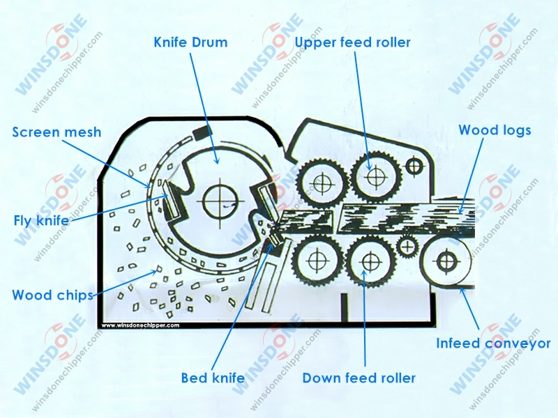 55kw Bx216 Wood Drum Chipper Manufacture Factory