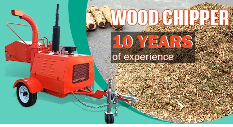 ATV 40HP Diesel Engine Disc Wood Chipper for Wood