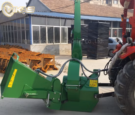 Déchiqueteuse à bois à disque hydraulique pour tracteur de 8 pouces approuvée par CE GS